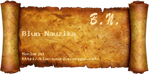Blun Nauzika névjegykártya